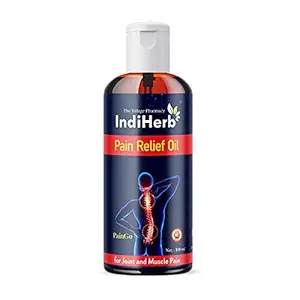 IndiHerb Pain Relief oil for knee, joint, back pain, arthritis, massage, sciatica, muscular, toes and cervical. 100ml