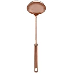 Tourniquet de cuisine de cuillère de poche en acier inoxydable, outil de ustensile de cuisine utile de tournesol de cuisine(Soup Ladle-Rose Gold)