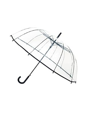 SMATI Grand parapluie XXL dome transparent automatique - parapluie pour deux - parapluie pour couple - Smati (Noir)