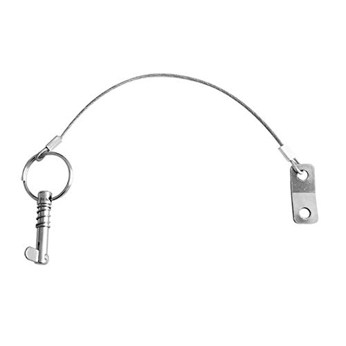 Lixada 2 Pcs Goupille À Libération Rapide, avec Lanière Anti-Perte Broche pour Bateau Bimini Top Marine Grade 316 Matériel en Acier Inoxydable (1 pcs)