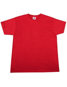 Fruit of the loom Jungen T-Shirt Valueweight T Kids, Rot (Red 40), 140 (Herstellergröße: 10Y)