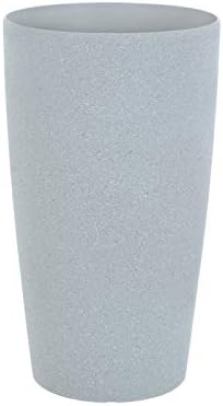 Azuma Tall Round Plant Pot With Sandstone Effect Plastic - Grey 56cm