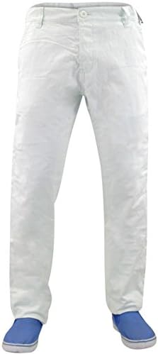 Mens Kushiro Angara Cotton Twill Chinos Pant Star White 30L