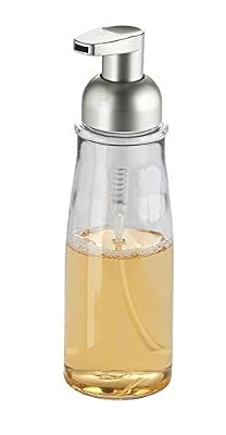 MetroDecor mDesign Foaming Soap Dispenser Pump, for Kitchen, Bathroom Vanities - Clear/Satin by Metro Decor
