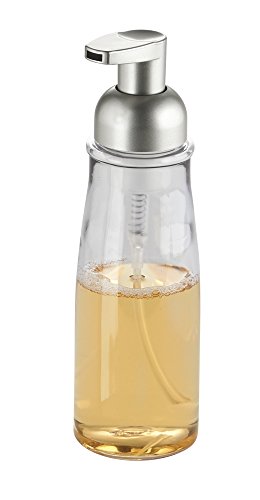 mDesign Seifenspender wiederbefüllbar – durchsichtiger Pumpseifenspender bzw. Schaumspender mit 325 ml Fassungsvermögen – durchsichtig/satiniert