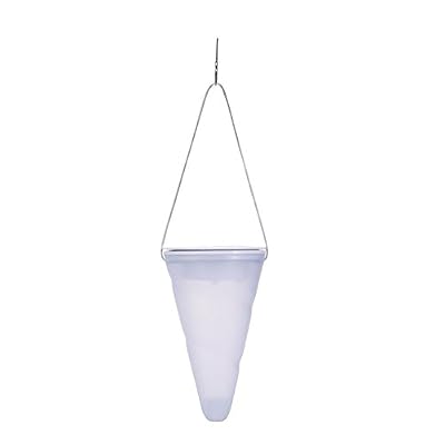 Lumisky HANG CREAMY W34 Balise Suspendue Lumineuse Solaire Froid LED Plastique/Acier Inoxydable 1 W Blanc 10 x 10 x 34 cm
