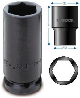King Dick 3/4" SD AF Deep Impact Socket - LDPA218/272 - Size: ldpa 252 - 1 5/8" - £28.50