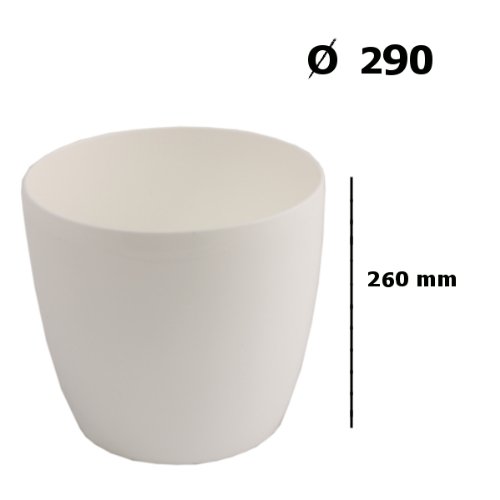 Terra 1401395100 Coubi Kunststoff Übertopf 29 cm, weiß