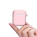 Produktbild Fcostume Silikon Leder Anti-verloren Hülle weiche Hülle für Apple AirPods 1 mit Ohrbügel (Rosa)