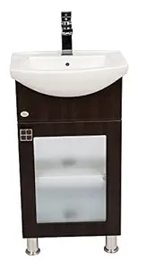 Dazzle Kitchen Engineered Wood Modular BWR Plywood Vanity Washbasin Cabinet (Walnut Wenge)