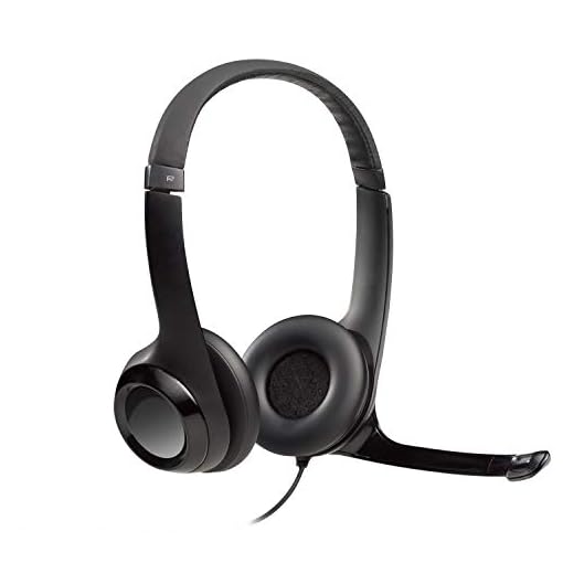 Logitech H390 Wired Headset for PC/Laptop, Stereo Headphones with Noise Cancelling Microphone, USB-A, in-Line Controls, Works with Chromebook - Black