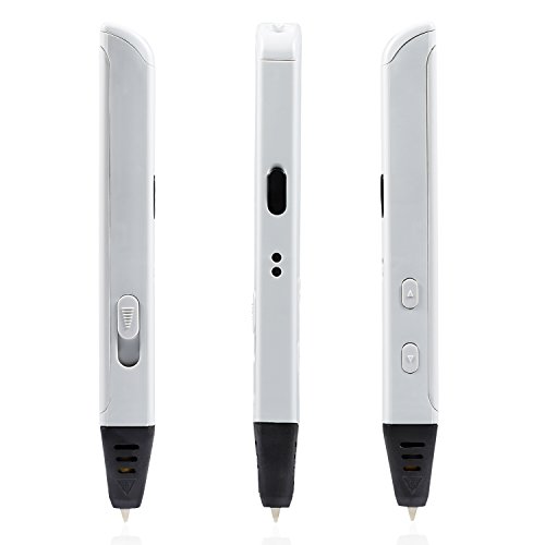 NexGadget Intelligent 3D Stift, Freihand 3D Zeichnungen, 3D Druck Feder Kompatibel mit PLA/ABS Filament + 3 Free 1.75mm Glühfaden Refills, Printing Pen - 4