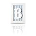 LETTER B - Individually Framed Baby Letters - with Blue, Pink and Green Backgrounds included for Free