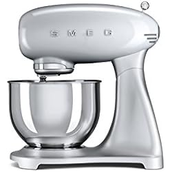 Smeg Robot culinaire Multifonction SMF01SVEU, 800 W, Argent