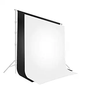WINDROP SOLUTIONS Black-White (Combo Pack) Screen Background Photo Video Studio Back Drop 8 x 12 for Indoor-Outdoor Online Classes YouTube Videos Photography Videography Made in India
