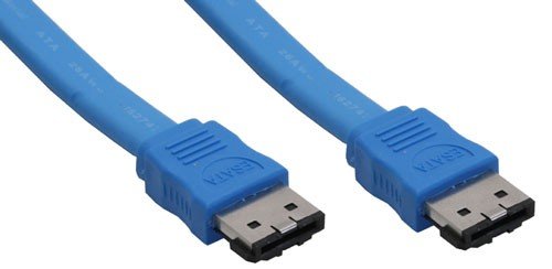 InLine eSATA 3Gb/s externes Anschlusskabel – geschirmt – blau – 50cm, 27905B - 2