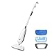 Produktbild Dampfreiniger, Homasy Dampfbesen mit 1 Reinigungsmop 2 Mop Pads, Steam mop mit kurzer Aufheizzeit Entfernt 99,9% der Bakterien 1200W weiß