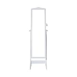 ZNL Spiegelschmuckschrank Schmuckschrank Standspiegel Spiegelschrank Spiegel weiß 158cm JCYJ07 Weiss - 3