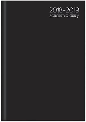 2018-19 A4 Black Day Per Page Academic Diary