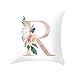 Produktbild Moserian Brief Kissen Alphabet Kissenbezug für Sofa Home Decoration Blume Kissenbezug