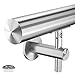 Produktbild Edelstahl Handlauf Wandhandlauf Set mit Wandhalterungen V2A 42,4mm 320K geschliffen inkl. Endkappen (Länge 100cm)