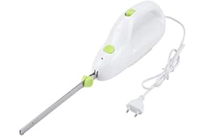 Cuchillo Eléctrico de Pan y Carne Congelada ZJchao, Potente Motor de 110 W, Hoja de Acero Inoxidable, Ideal para Pan, Carne, Queso y Jamón