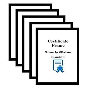 Momscreations A4 Size Certificate, Synthetic Wooden Frame Size (8