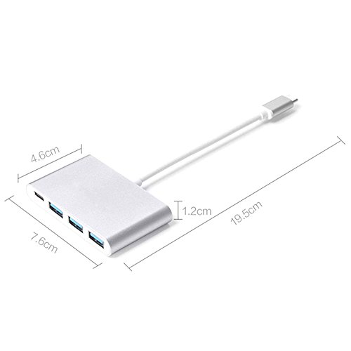 ABCTen USB3.1 Typ C Multiport Konverter zu 3-Port USB 3.0 mit Ladegerät-Adapter Hub Für Apple MacBook 12 „/ Neues MacBook Pro 13“ / ChromeBook Pixel - 6