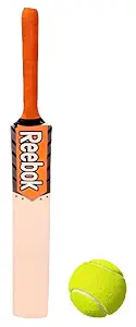 Top Team Wooden Popular Willow Cricket Bat with 1 Tennis Ball for Kids (Size 3, Age 6-10 Year Old Kids) Pack of 1.