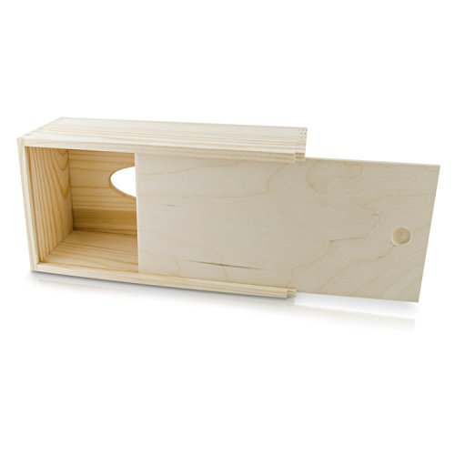 Universal Box aus Holz für Kosmetiktücher – Kiefer Naturbelassen Unbehandelt – ca. 25 x 13 x 9 cm – Venkon - 6