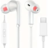 teknosepetim Tak &Ccedil;alıştır Type-C Kulaki&ccedil;i Kablolu Kulaklık Mikrofonlu Iphone 15 Pro Max S24 Ultra Uygun Kulaklık (beyaz)