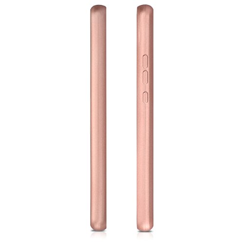 kwmobile Funda para Huawei P9 Lite - Carcasa  Doble  de  TPU  - Case de  ambas Caras  para m  vil en  Oro Rosa Metalizado 