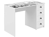 mesa centro blanca con cajones Diseño práctico y contemporáneo