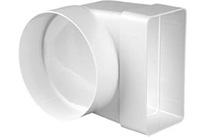 Swettews Flachkanalsystem Abluftkanal Flachkanal Bogen Umlenkstück Verbinder Kniestück Reduktion Flexschlauch Abluft (75/150, Umlenkstück 90°)