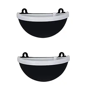 Madhuli Gardencia Wall Hanging Planter, Wall Mount Hanging Pot/Indoor Plants Pot, Railing Flower Pot, Flower Plant Pot, Home Decor, Garden Decoration Flower Pots for Home and Garden Grey Pack of 2