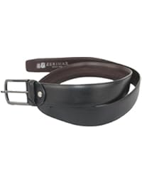 Zerimar Cinturon con cremallera interior para hombre confeccionado en piel de alta calidad Color negro