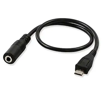 Wpeng (2-Pack) Micro USB Male to 3.5mm Jack Female Audio Cable Cord for Active Clip Mic