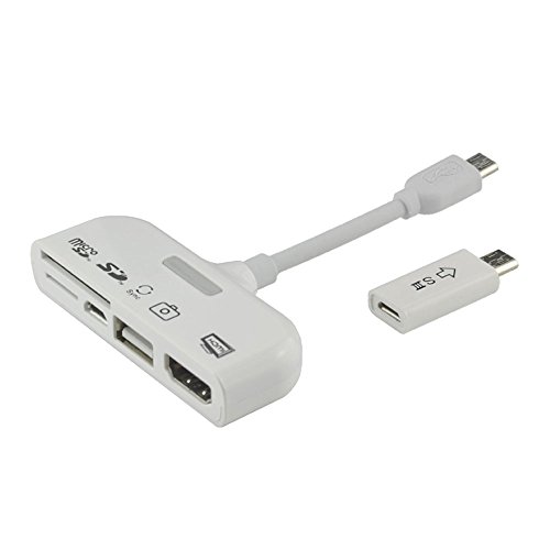 arlymama 5-in-1 Micro USB MHL zu HDMI Kabel mit OTG Kamera Connection Kit/11 Pin Micro USB Adapter für Samsung Galaxy S2 S3 S4 i9500 Galaxy Note, Note II (Micro 5-Pin auf SD Karte Slot/TF-Karte Slot/Micro-USB 2.0/HDMI) – Schwarz - 2