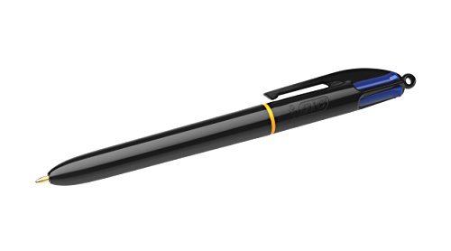 BIC Kugelschreiber-Ständer (mit Druckkugelschreiber 4 Colours Counter Pen, inklusive 4 blauer Minen) schwarz - 4