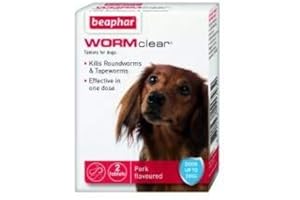 Beaphar Uk WORMclear Dog Up To 20kg 2tab pack of 1