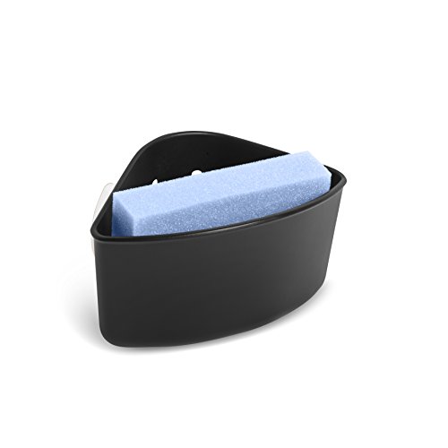 Umbra 330711-040 CUB Küchenschwammhalter für das Waschbecken, Schwammhalter mit zwei Saugnäpfen, Lappenhalter, Aufbewahrung, Küche, schwarz - 2