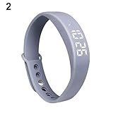 Slri Smart Wrist Watch Schrittzähler W5 Schritte Zähler Kalorien Tracing Sport Armband - Silbergrau