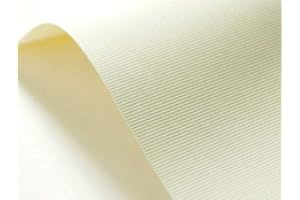 Netuno 20 Sheets Ivory Ribbed Textured Cardboard DIN A4 210x297mm 8.27x11.69″ 246gsm Elfenbens Chamois Embossed Paper for Printing Wedding Invitations Cards certificates Diplomas menu Books RSVP