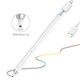 ✍【Upgrade magnetische Adsorptionsladung】 - magnetische Saugladung Design, kann es schnell aufladen. Der magnetische Ladeanschluss kann auch leicht abgedeckt oder entfernt werden, wodurch die Auswirkungen eines schlechten Kontakts aufgrund des Einführens und Entfernens der Ladebuchse verringert werden. Der kapazitive Stift ist mit einem USB-Ladekabel ausgestattet, mit dem Sie den Stift mit jedem Apple- oder Samsung-USB-Adapter, Laptop oder Mobilgerät aufladen können.