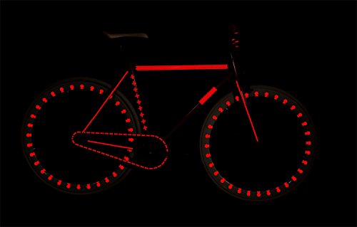RydeSafe Modular Kit Small (rot) – Reflektierende Aufkleber fürs Fahrrad - 4