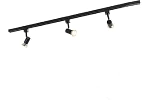 QAZQA Sistema de carril monofásico moderno negro 3 focos - JEANY Aluminio/Acero Alargada Adecuado para LED Max. 3 x 50 Watt