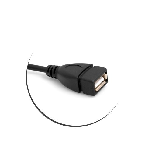 SYSTEM-S Micro USB OTG On The Go Host 90° Grad aufwärts Winkel Kabel auf USB Typ A Buchse Adapter Kabel 13 cm - 3