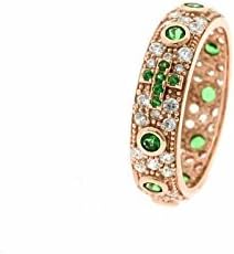 Ring Rosary Base Pink Stones Green