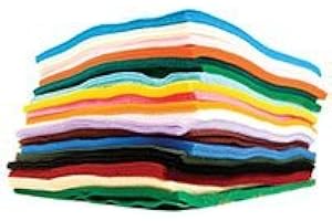 TRIMITS Craft Acrylic Felt Pack, 15 x 15cm (42 Pieces), Assorted Colours,