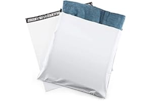 TIME HOME DEVELOPMENT Bolsas de plástico para envíos de paquetes e-commerce autoadhesivas - Sobre embalaje blanco (35X45CM (100 UNIDADES))